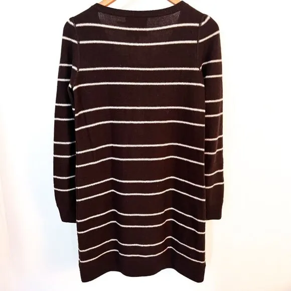 Striped cashmere and wool sweater dress Size Medium