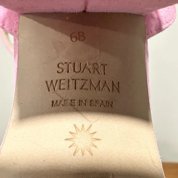 🌹STUART WEITZMAN 🌹 Allshine 75 Crystal-Embellished Suede Sandals Size: 6B