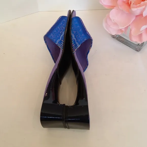 Stuart Weitzman blue satin sandals