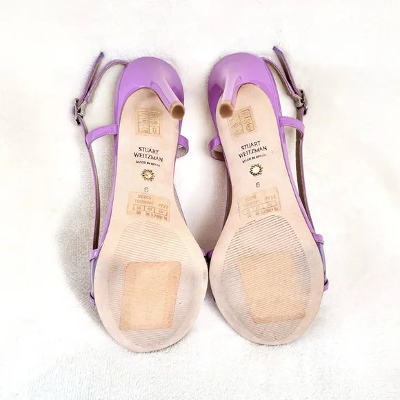 Stuart Weitzman Mondrian 100 Heeled Sandals in Amatista/Wisteria