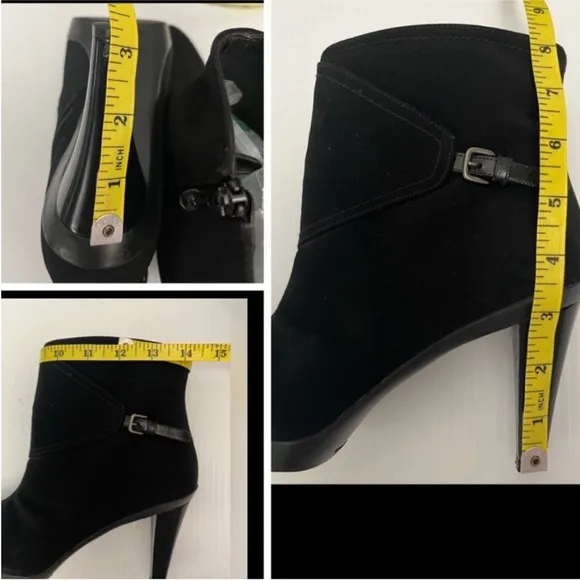 STUART WEITZMAN'Gorgeous' Black Gore Tex Waterproof Booties Sz 8