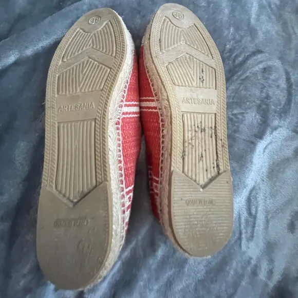 Stubbs and Wootton one of a kind red cream espradrille sandals SZ EUR 38