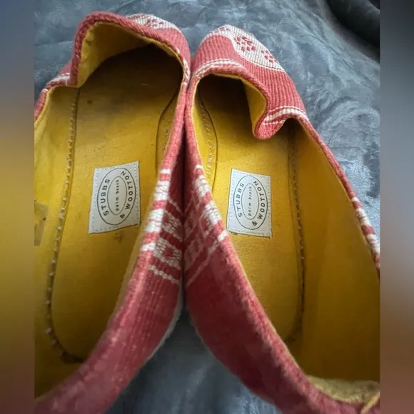 Stubbs and Wootton one of a kind red cream espradrille sandals SZ EUR 38