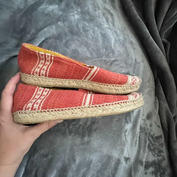 Stubbs and Wootton one of a kind red cream espradrille sandals SZ EUR 38