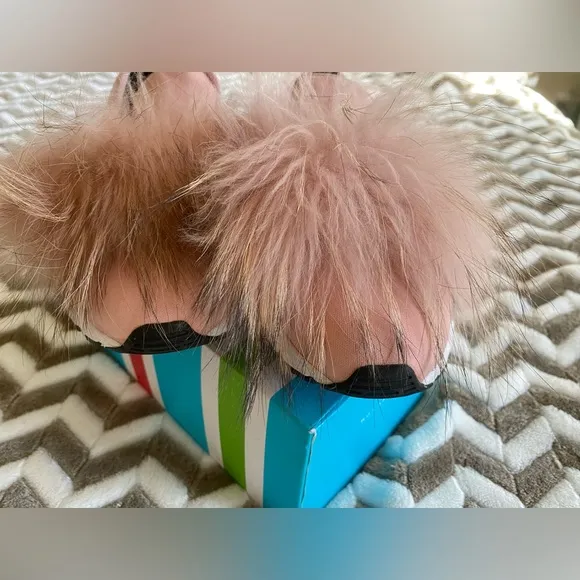 Suecomma Bonnie SCB Sneakers Womens Ortholite Pink Fur Accent Shoes Sz 8…