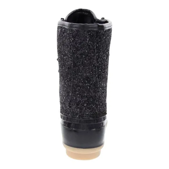 Sugar Women's Skylar Glitter Duck Boots Black Size 8