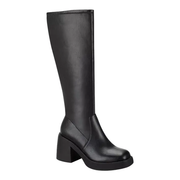 Sun   Stone Women's Tylaa Block Heel Dress Boots Black Size 7