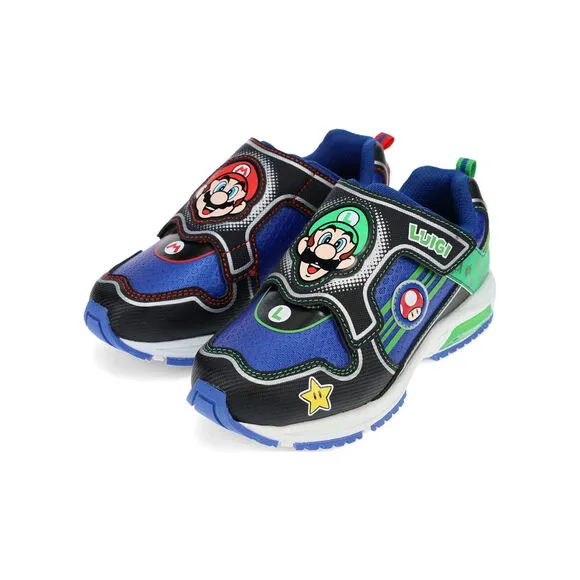 Super Mario Brothers Light-Up Sneakers Luigi Nintendo Little Kids 3 School Shoes