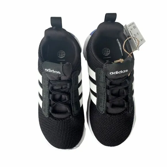 🤩Sz 8K Adidas Racer TR211 Slip On Running Toddler Baby's Shoes H04229 Black New