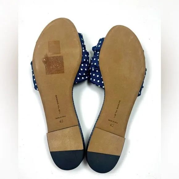 Tabitha Simmons Cleo Polka Blue and White Polk Dot Sandals