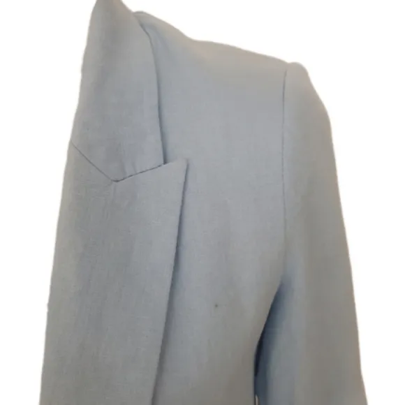 Tahari | Light Blue Linen Fully Lined Blazer - Size Small