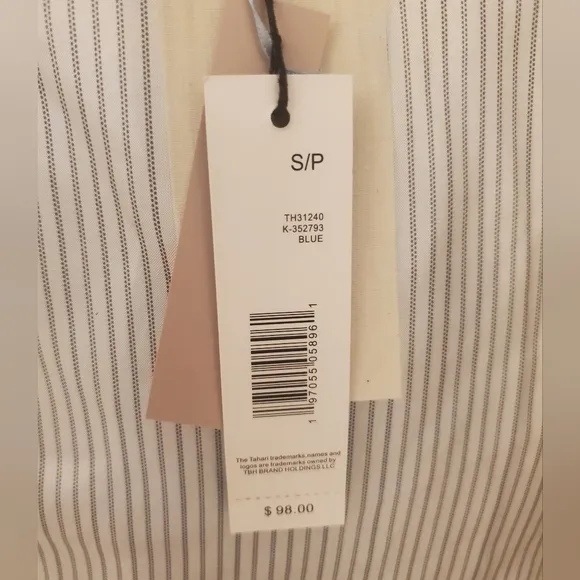 Tahari | Light Blue Linen Fully Lined Blazer - Size Small
