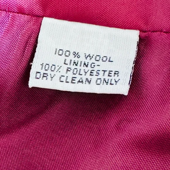 TALBOTS 100% Wool Dark Pink /Magenta Blazer Lightweight Size 8p