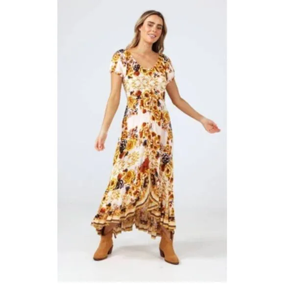 Talisman Rhiannon maxi dress NWOT sz M Southwestern Boho Cowgirl style!