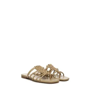 Tan Brown Camel Vince. Leather Strappy Thong Slides Sandals Slip-Ons (NWOT)
