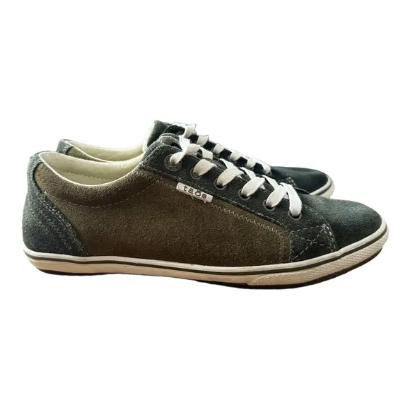 Taos Shoes Retro Star Casual Sneakers Green Leather Lace Up Color Block Size 8.5