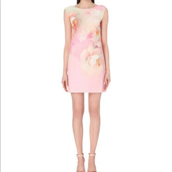 TED BAKER Damona Rose On Canvas Dress TED 3 US 6-8