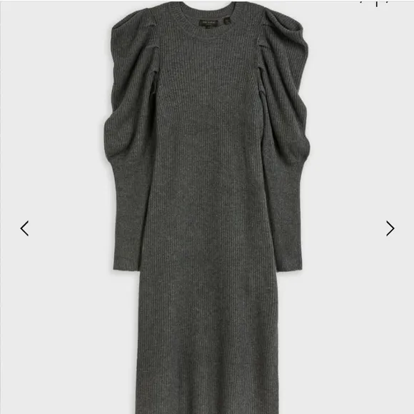 Ted Baker Vctoria Wool-Blend Extreme Sleeve Knit Dress