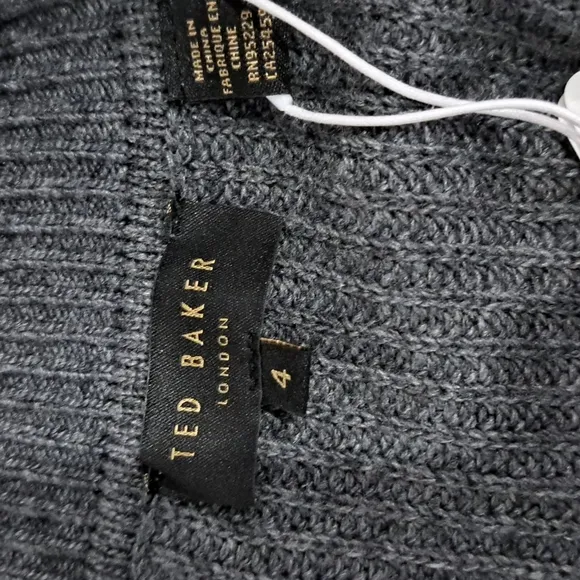 Ted Baker Vctoria Wool-Blend Extreme Sleeve Knit Dress