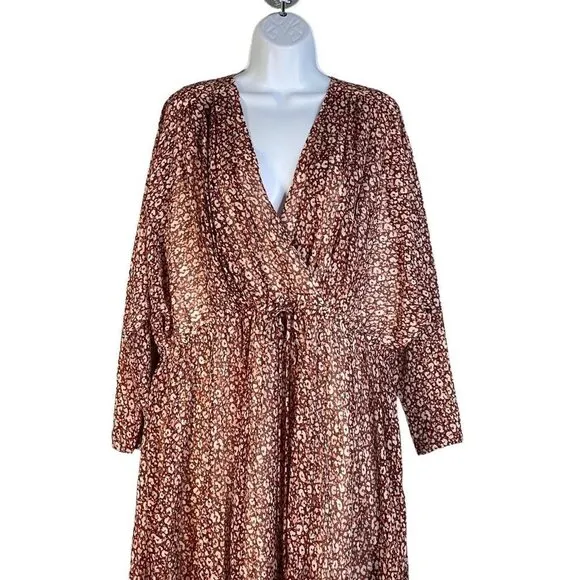 Ted Baker Womens Vallyy Draped Midi with‎ Batwing Sleeve Deep Purple Size 2/6 US