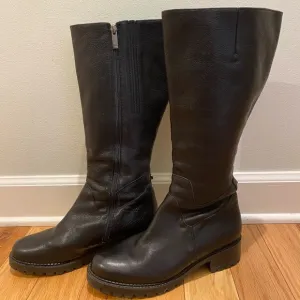 Ted&amp;Muffy Triton Black Leather Boot Size 10
