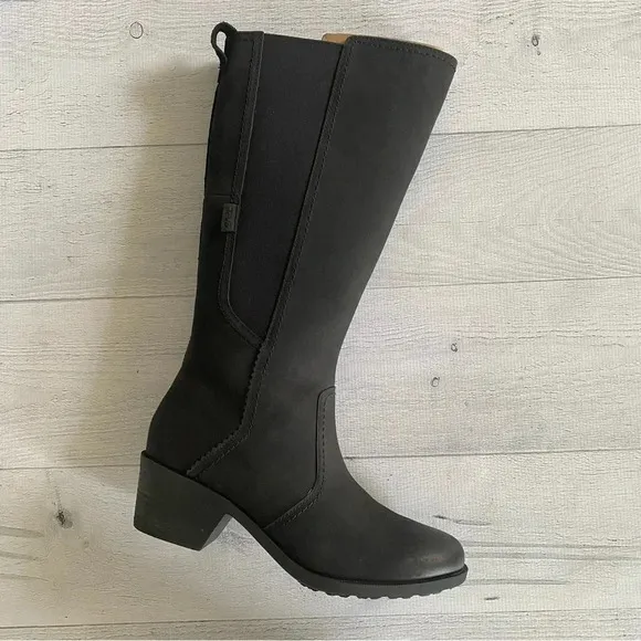 TEVA Anaya Tall Waterproof Boot Black Sz 8.5 ‼️FLAW Read