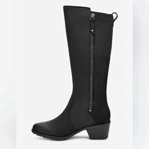 TEVA Anaya Tall Waterproof Boot Black Sz 8.5 ‼️FLAW Read