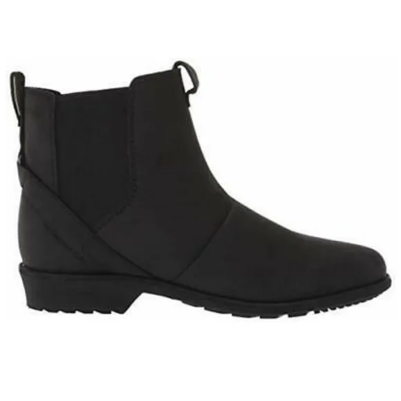 Teva Ellory Black Pull On Waterproof Ankle Boots Size 7.5