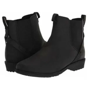 Teva Ellory Black Pull On Waterproof Ankle Boots Size 7.5