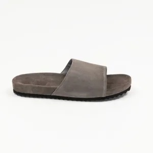 The Men's Store Men's Slip On Slide Sandals Gray Suide Size 8