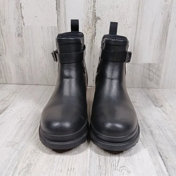 The Muck Boot Company Black Waterproof Rubber Ankle Rain Boots #995