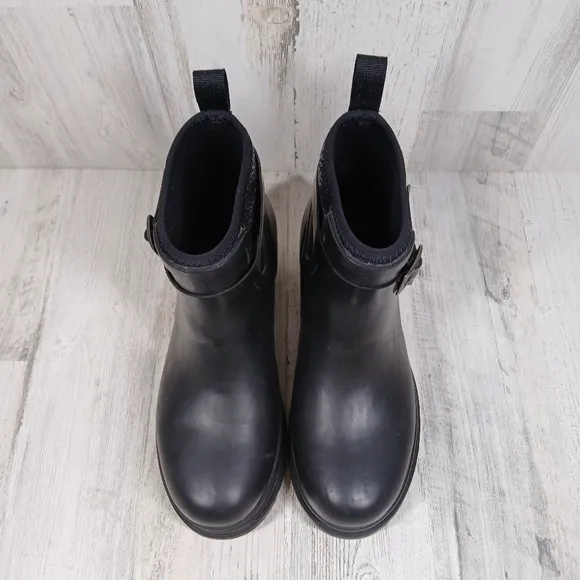 The Muck Boot Company Black Waterproof Rubber Ankle Rain Boots #995