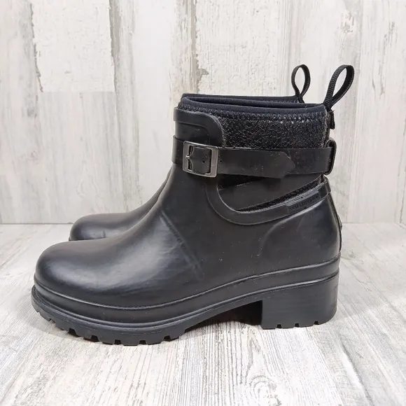 The Muck Boot Company Black Waterproof Rubber Ankle Rain Boots #995