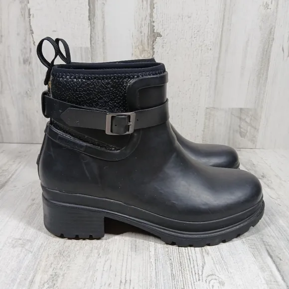 The Muck Boot Company Black Waterproof Rubber Ankle Rain Boots #995
