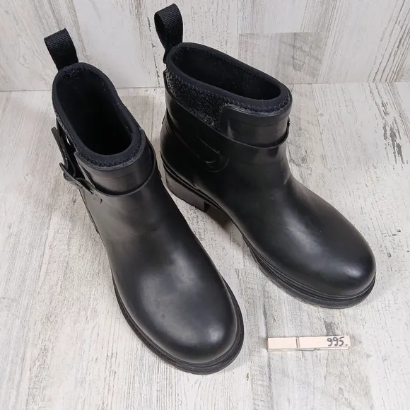 The Muck Boot Company Black Waterproof Rubber Ankle Rain Boots #995