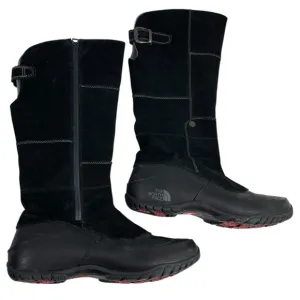 The North Face Anna Purna Tall Black Leather Boots Insulated Women’s Size 8.5