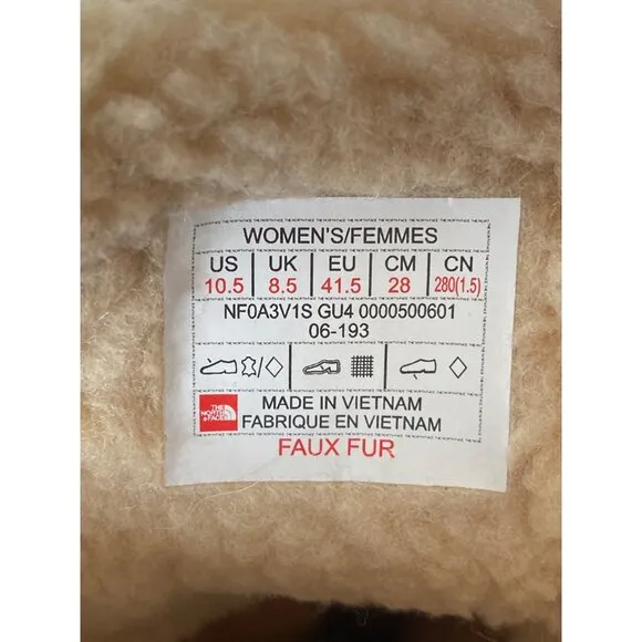 The North Face Insulated Shellista IV Tall Winter Boot W's 10.5 EU 41.5 Tan