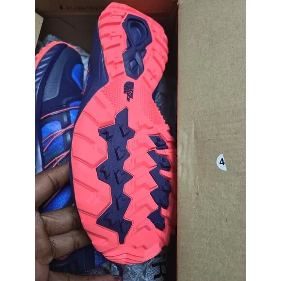 The North Face Litewave Explore Women's Patriot Blue Print Tropical Coral Size 6