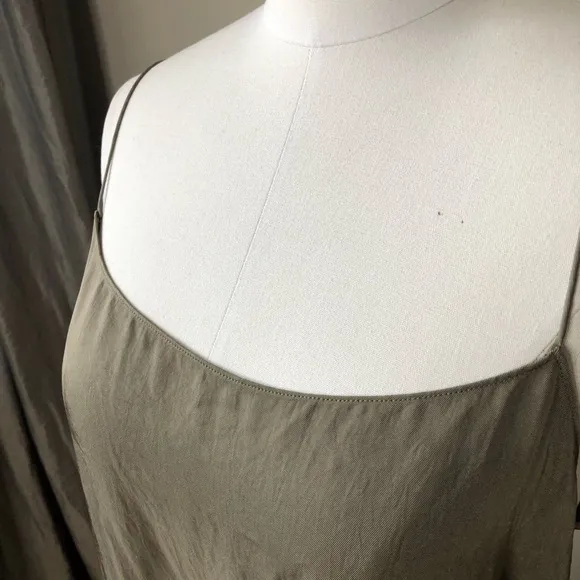 Theory Moss Green Slip Dress 2