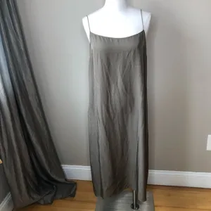 Theory Moss Green Slip Dress 2
