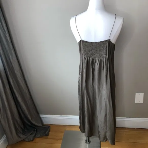 Theory Moss Green Slip Dress 2