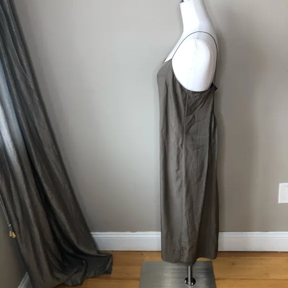 Theory Moss Green Slip Dress 2