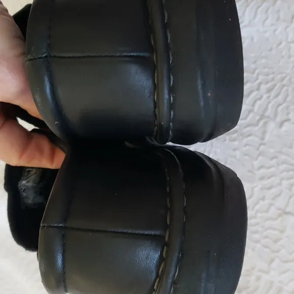 Thom McAn Black Leather Marcos Loafer Shoe, Comfort slip-on. Size 8