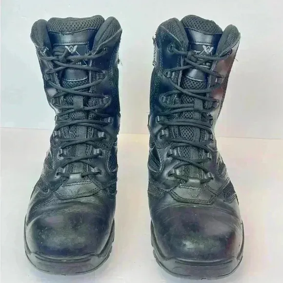 Thorogood Mens Size 10M US Black Tactical Side Zip Waterproof  Boots 834-62194