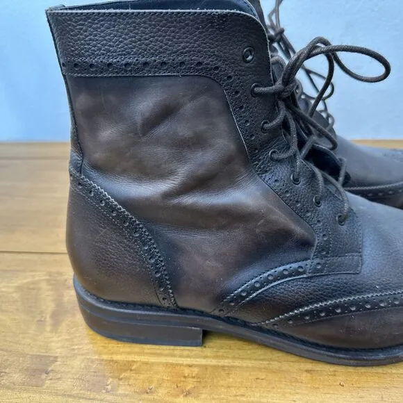 Thursday Boot Co  Men's Size 12 Wingtip Brown Leather Boots 2142-0038
