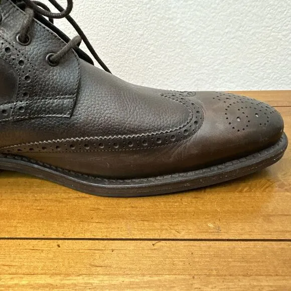 Thursday Boot Co  Men's Size 12 Wingtip Brown Leather Boots 2142-0038