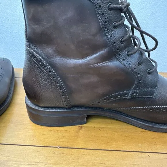 Thursday Boot Co  Men's Size 12 Wingtip Brown Leather Boots 2142-0038
