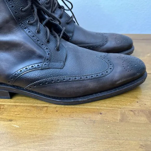 Thursday Boot Co  Men's Size 12 Wingtip Brown Leather Boots 2142-0038