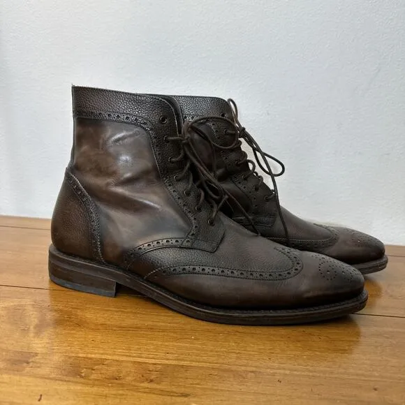Thursday Boot Co  Men's Size 12 Wingtip Brown Leather Boots 2142-0038