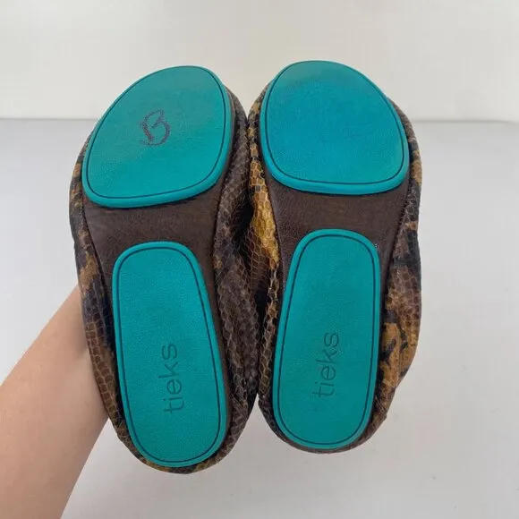 Tieks Mocha Snake Flats Shoes